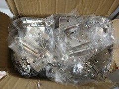 Brushed Satin Nickel Cabinet Hinges,50 Pack 25 Pairs 1/2″ Overlay Self Closing