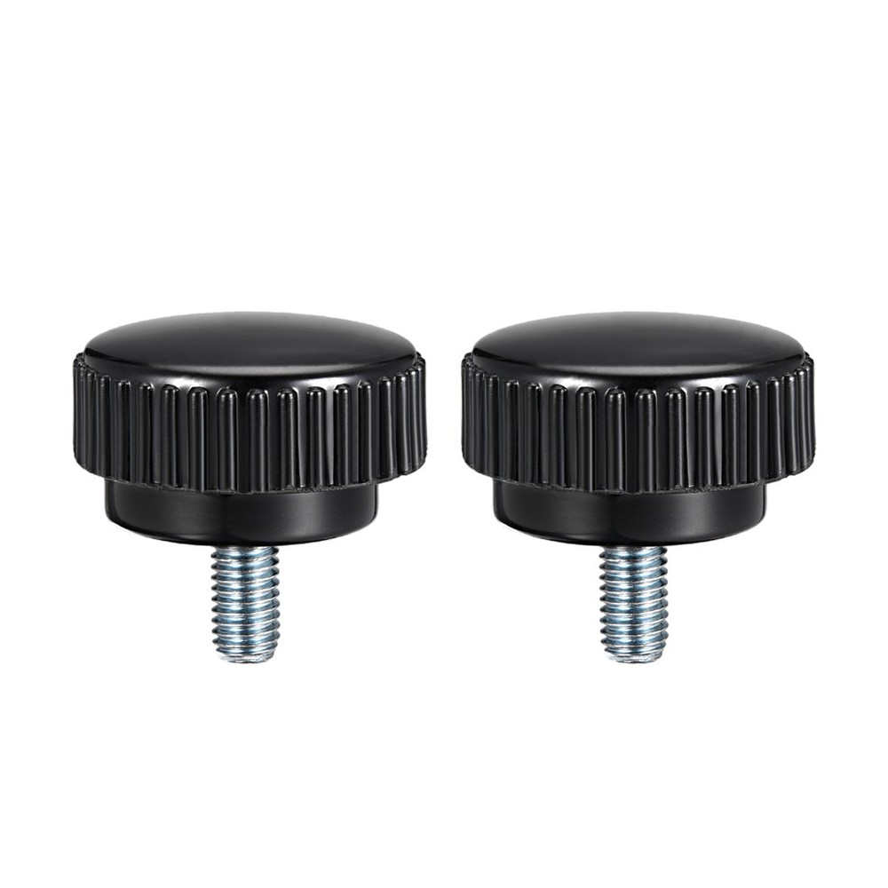 M8 x 15mm Male Thread Knurled Clamping Knobs Grip Thumb Screw on Type 2pcs
