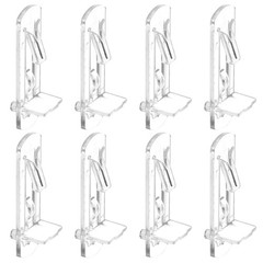 20 PCS Clear Plastic Locking Shelf Pins Clips 5mm Hole 0.79 Inch Thick Shelf