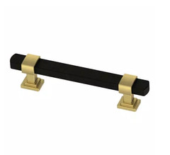 Liberty P39062C-370 3 3/4″ Wrapped Square Black & Brushed Brass Cabinet Pull