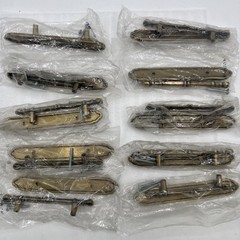 10 Sets Amerock Carriage House Cabinet Drawer Pulls & Back Plates 1976 Vintage