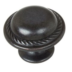 GlideRite 1-1/8 in. Dia Oil Rubbed Bronze Round Rope Cabinet Knobs NEW