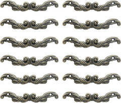 12 Pcs Bronze Drawer Pulls 3 inch, Antique Cabinet Handles, Decorative Handles f