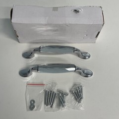 Pack of 2 Crystal Cabinet Handles Pulls Chrome Silver Glass Handle 5″ Screw Spac