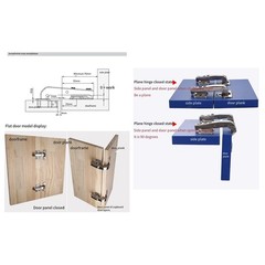 2 pieces0-degree Corner Blind Cabinet Hinges, Soft-Close Concealed Hinges