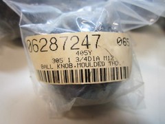 (15) 405Y Ball Knob 1-1/3″ M12 Moulded Thread 305 Black