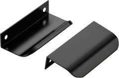 10 Pack Black Cabinet Handles, 3.15 Inch (80Mm) Finger Edge Pulls, 2-1/2 Inch Ho