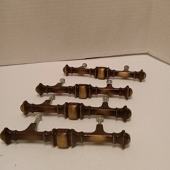 Amerock Satin Distressed Brass Drawer Pulls 234-1 Mounting 3″ Lot Of 4 Vintage