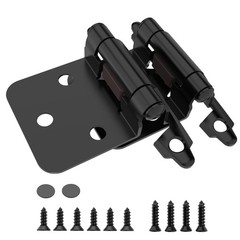 1/2 Inch Overlay Self Closing Cabinet Hinges 50 Pack Matte Black Door Hardware