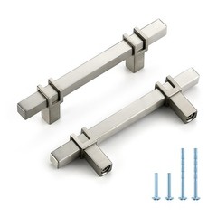 3 inch Brushed Nickel Cabinet Handles 10 Pack Kitchen Cabinet Handles Drawer …