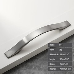 10-50PCS Stainless Steel Furniture Cabinet Handles Drawer Pulls Nickel Brushed
