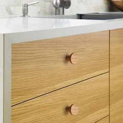 pcs Walnut Wood Round Chinese-Style Cabinet Door Handles Cabinet 4 Walnut wood