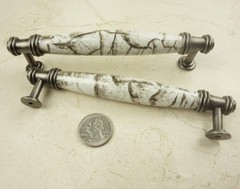 – 10 pcs Silver Gray Cabinet Handle Pulls with 5 inch Hole Centers for Cabine…