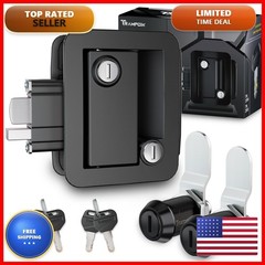 TrampgiK RV Door Lock Set for RV Camper Travel Trailer Black 7/8Inch All Keyed