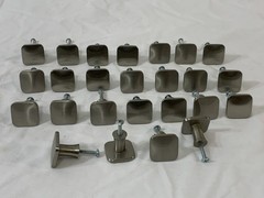 Set of 25 ~ 1-1/8″ Square Drawer Cabinet Pulls Knobs POLISHED NICKEL