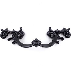 French Provincial Drawer Pulls 2 Pack Flat Black 2.5” Hole Centers Shabby Chic