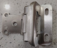 Lot of 12 Amerock Satin Nickel Partial Wrap 1/2″ Overlay Cabinet Hinges #7550