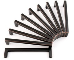 10 Pack 8 Inch Kitchen Square Cabinet Handles Oil-Rubbed Bronze Pulls
