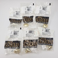 Amerock Guardian Gold Color Round Metal Cabinet Drawer Pulls Lot 6 Smooth Shiny