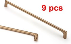 Asidrama 9 Pack 10 Inch (256mm) Hole Center Champagne Bronze Cabinet Pulls 10.5″