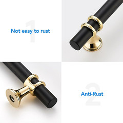 Matte Black Brass Cabinet Handles 3 Inch T Bar Drawer Pulls 30 Pack