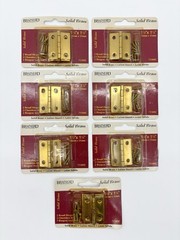 Brainerd Butt Hinges Screws 7150XC Solid Brass 1.5″x 1.25″ 7 Packs of 2 Vintage