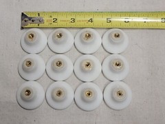 12 Porcelain Drawer/Cabinet Knobs – White – No screws – 1″ x 1.25″