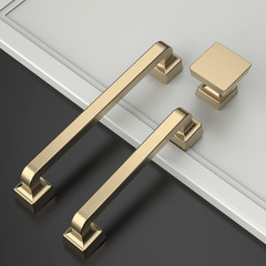 Amerdeco 10 Pack Brushed Gold Cabinet Knobs 1.2 Inch(30mm) Gold Kitchen Cabinet