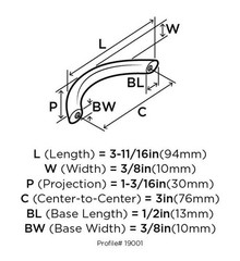 Amerock BP19001 Essential’Z Stainless Steel 3″ Center to Center – Stainless
