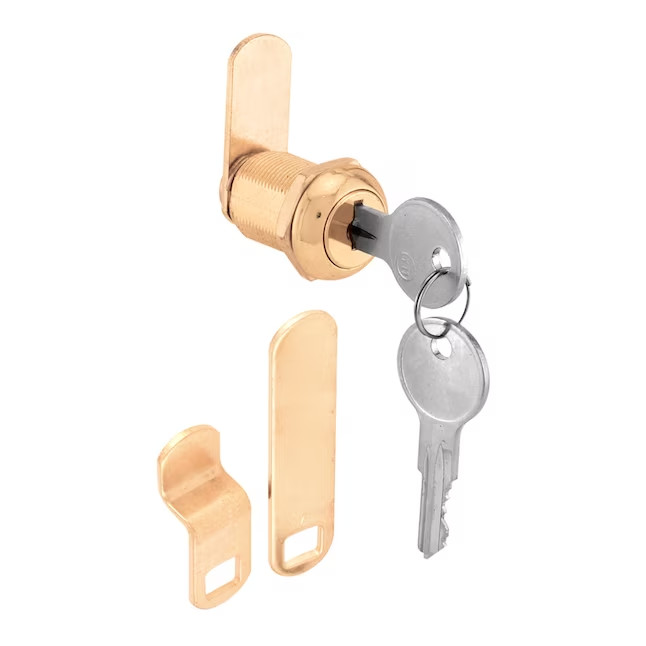 Gatehouse 7/8-in Brass Die-Cast Drawer and Cabinet Lock # 0252949