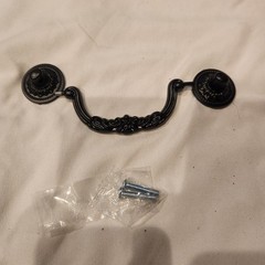 Drop Bail Dresser Pull Handle Drawer Pulls Antique Black SET of 6 New 008