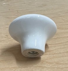 FORD BLUE EMBLEM WHITE CERAMIC KITCHEN CABINET DRESSER KNOB DECOR