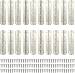 20 Pieces Long Folding Hinge Mini Hinges, 180 Degree Box Hinges Butt Hinges Iron