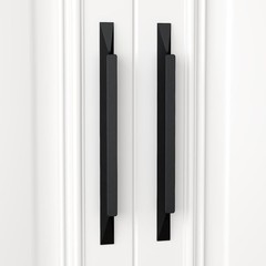 10 Pack 6-1/4 Inch Black Cabinet Handles Matte Drawer Pulls Modern Hardware