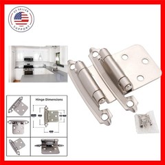 Brushed Nickel Self-Closing Kitchen Cabinet Hinges – 50 Pack