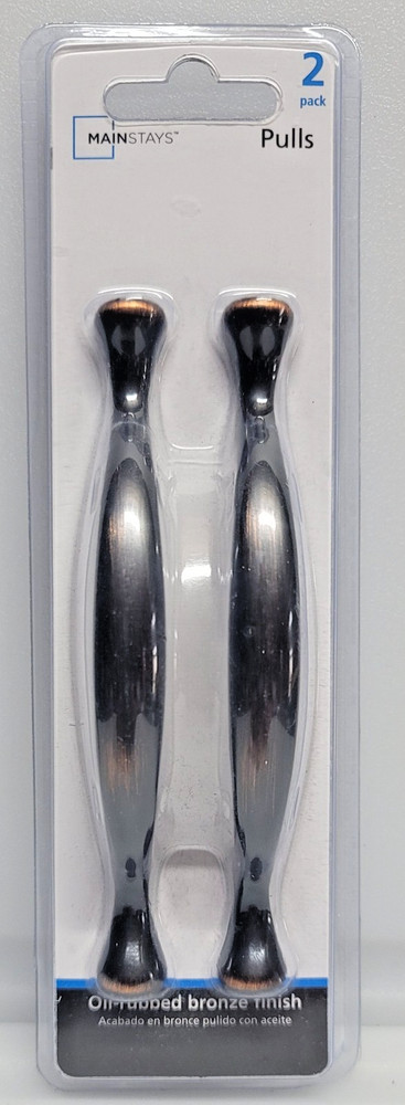 Mainstays 3″ (76mm) Center-to-Center Footed Cabinet Pull, Oil Rubbed Bronze