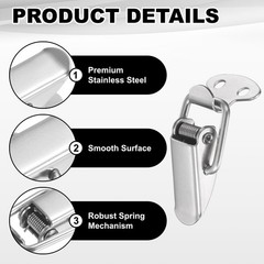 4Set 1.4″ Stainless Steel Spring Loaded Toggle Latch with Mounting Screws