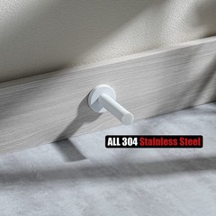 JQK Door Stopper White, 304 Stainless Steel Thicken 1mm Sound 1 Pack, White