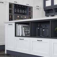 Dosoye 10 Pack 5″（128mm） Cabinet Pulls Matte Black Kitchen Hardware Drawer Handl