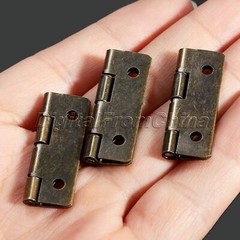 12Pcs Vintage Brass Hinges for Jewelry Chests Wine Wood Music Box Cabinet Door