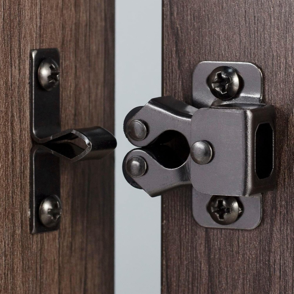 4 PCS Cabinet Latch Double Roller Catch Hardware, Cabinet Door Latches & Catch