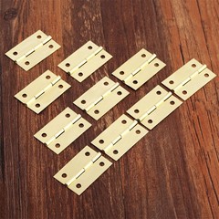 Vintage Gold Zinc Alloy Furniture Cabinets Decor Wooden Box Flat Hinges 10Pcs