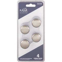 KasaWare 1-3/16 In. Dia. Satin Nickel Cabinet Knob (4-Pack) K997SN-4 Hardware