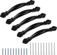 Jiozermi 5 Packs Cabinet Hardware Handle Pull 2-1/2″ (64Mm) Hole Centers, Solid