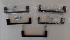 Ravinte Lot 5 Slim Square 4 1/2″ x 1″ Bar Black Matte Drawer Pulls Handles NEW