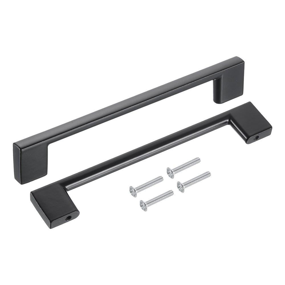 Drawer handles, 6pcs 15cm – for aluminum rectangular matte black