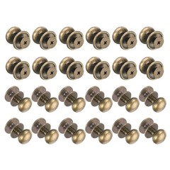 24pcs 0.46″ x 0.51″ Mini Round Knobs Small Drawer Pulls Bronze