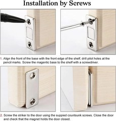 Cabinet Magnetic Catch 14 Pack Ultra Thin Cabinet Door Magnets Stick on Drawe…