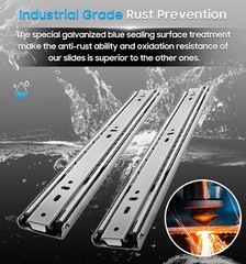 YENUO Heavy Duty Drawer Slides Full Extension Ball Bearing 12–40 Inch 150LB