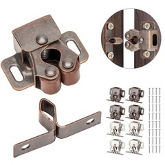 8/12Pcs Set Double Ball Roller Latches Cabinet Door Cupboard Closet Catch Latch